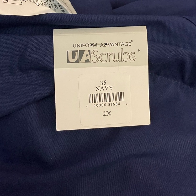 Uniform Advantage Scrubs Women's Navy Pull-On Scrub Pants Pockets | Size 2x Nwt — image 7 of 7